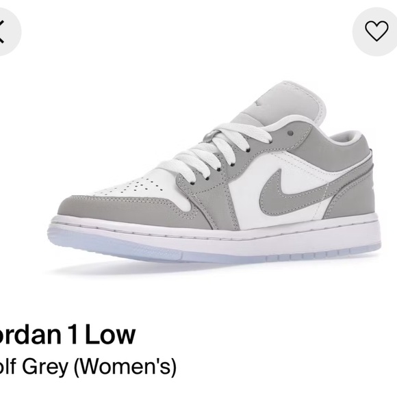 Nike Air Jordan 1 Low Women's Shoes - Wolf Grey - Picture 1 of 2